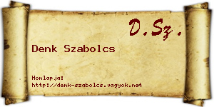 Denk Szabolcs névjegykártya